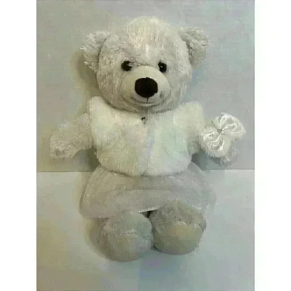 Build A Bear 15" Plush White Cream Original‎ Classic Bear Stuffed Animal Dressed - Picture 1 of 8
